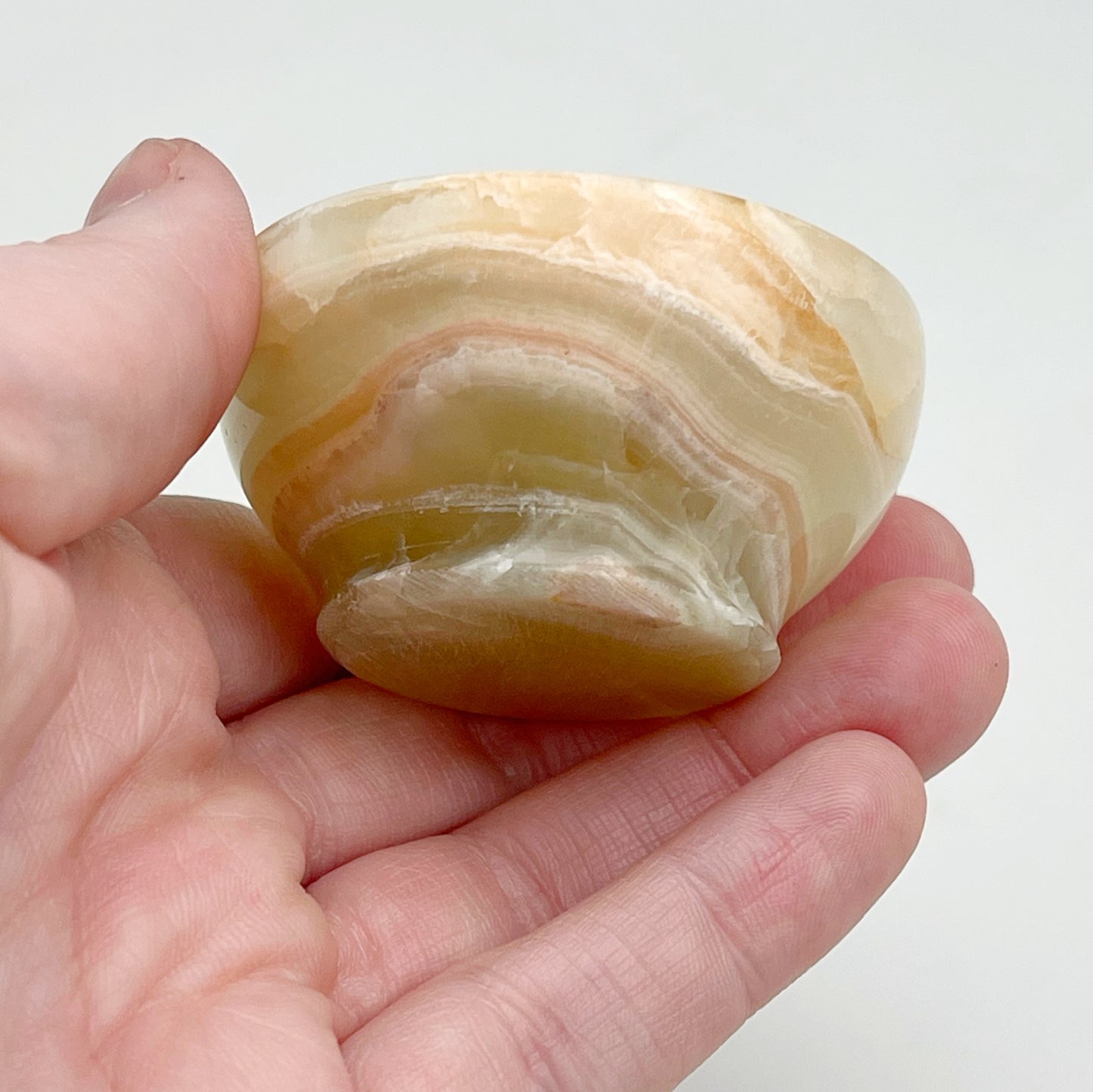 Green Onyx Banded Calcite Gemstone Bowl
