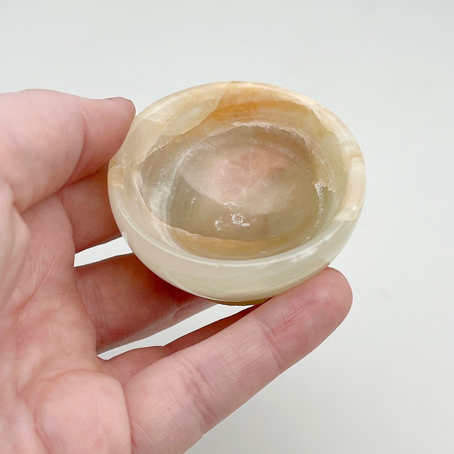 Green Onyx Banded Calcite Gemstone Bowl