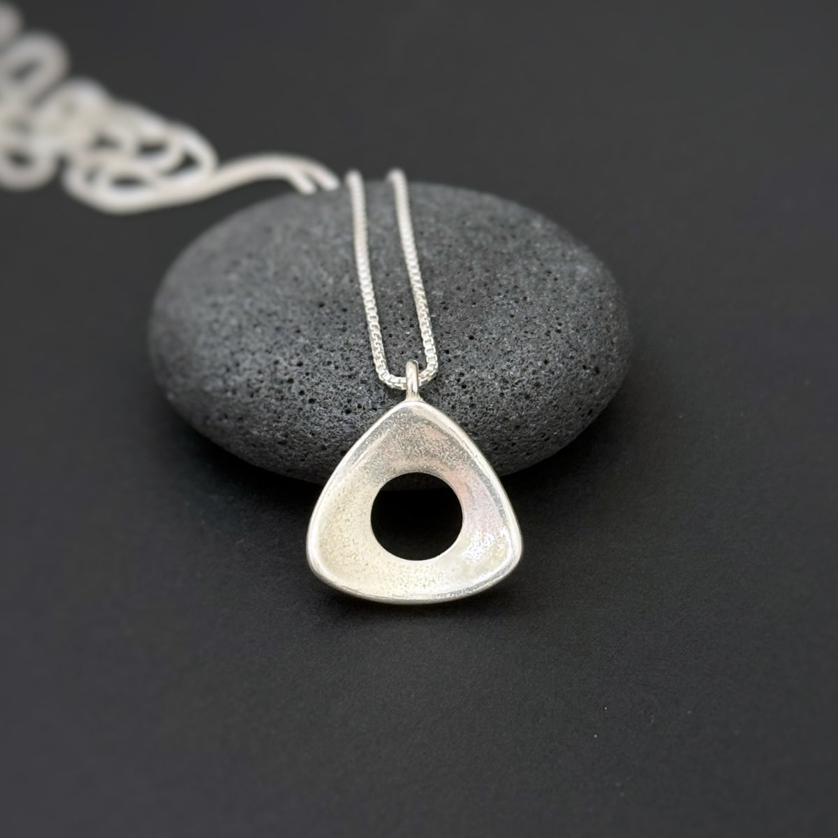 Pure & Simple Up Triangle Pendant, 17mm, Sterling Silver