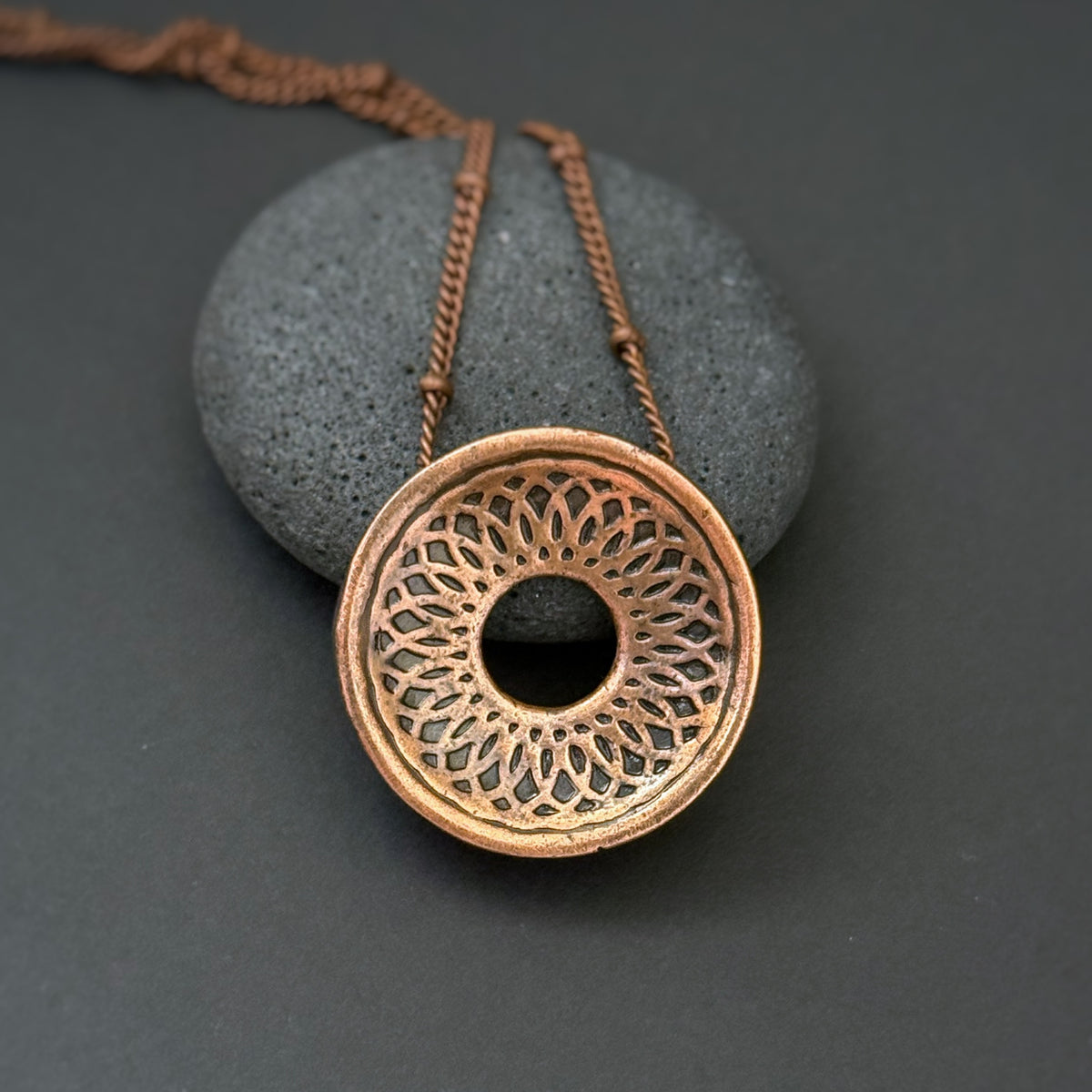 Torus Pendant, 25mm, Copper
