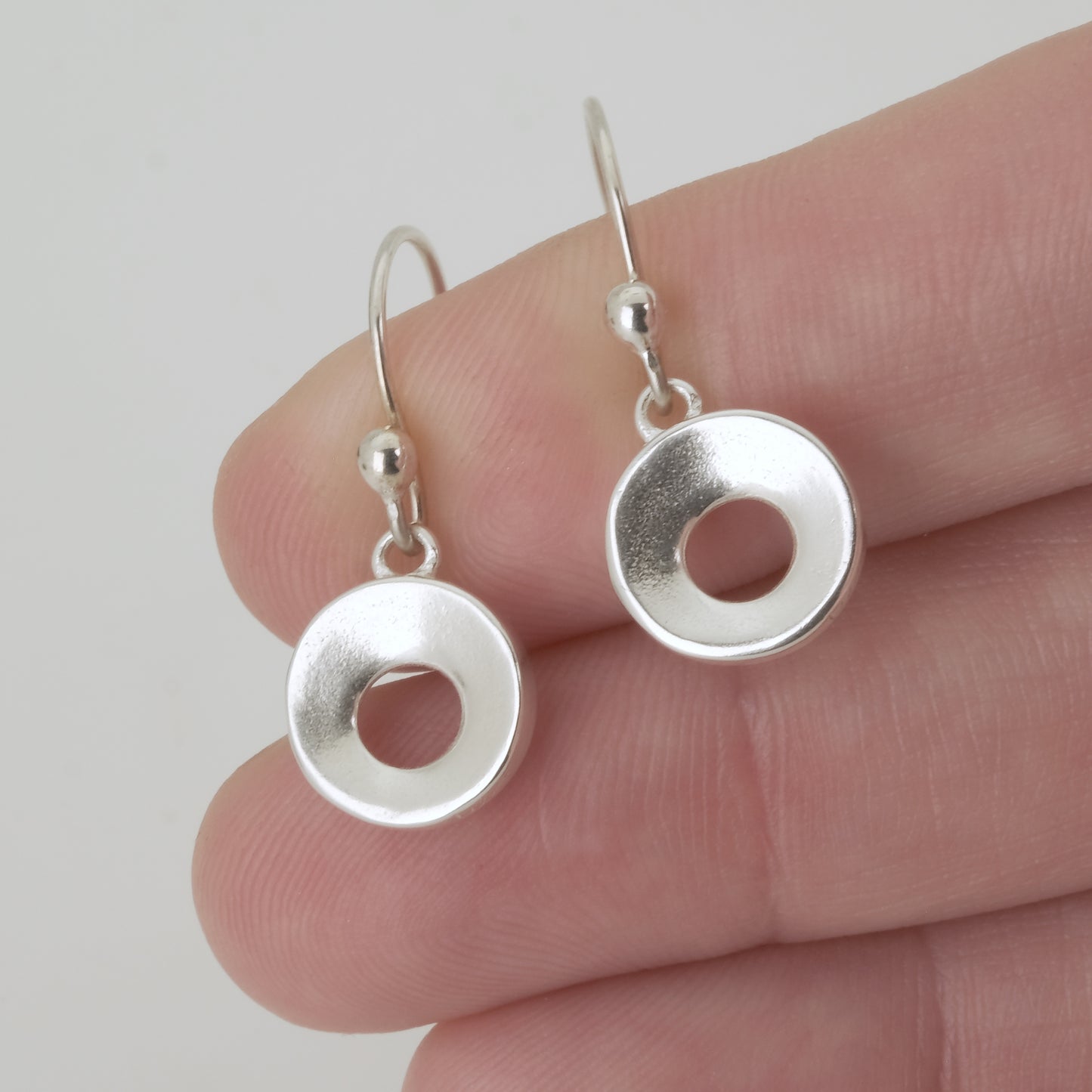 Pure & Simple Earrings, Circle, Sterling 10mm