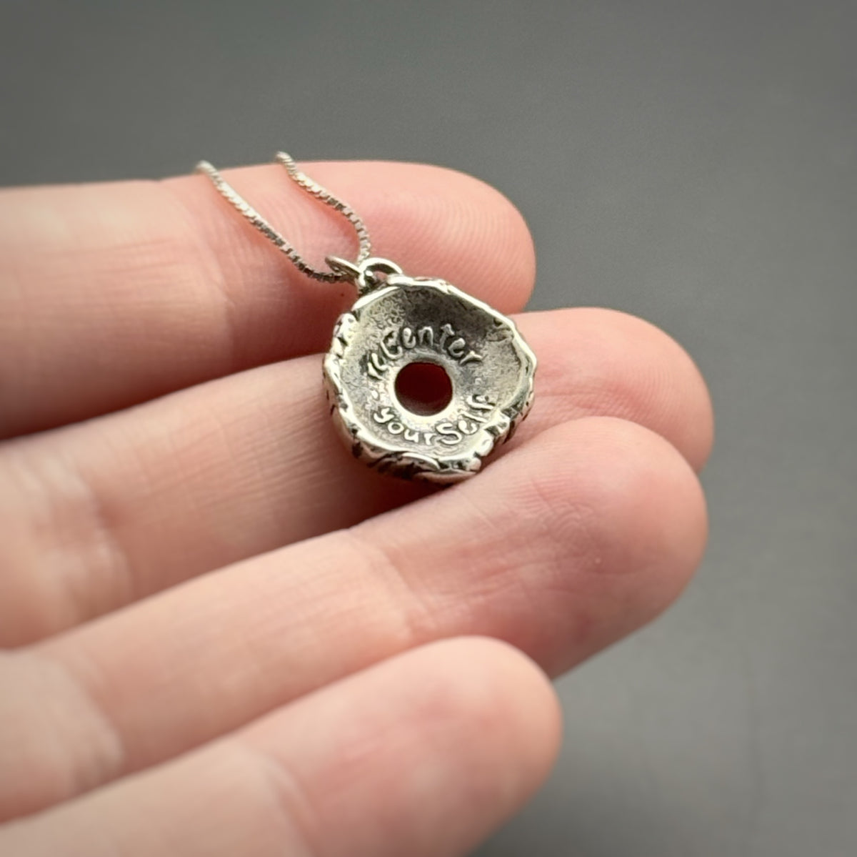 Rooted Rings Pendant, 14mm, Sterling
