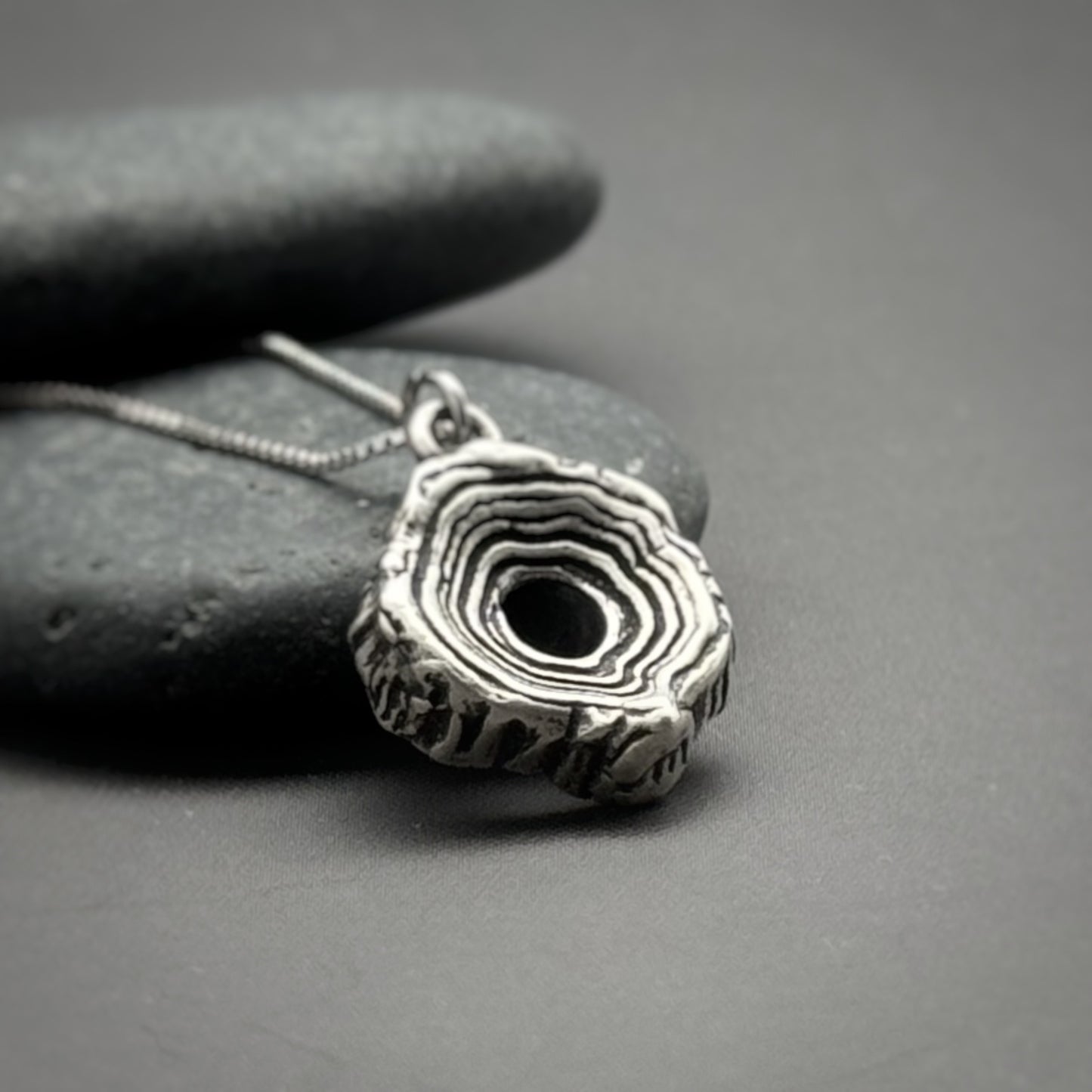 Rooted Rings, 14mm Sterling Silver Pendant