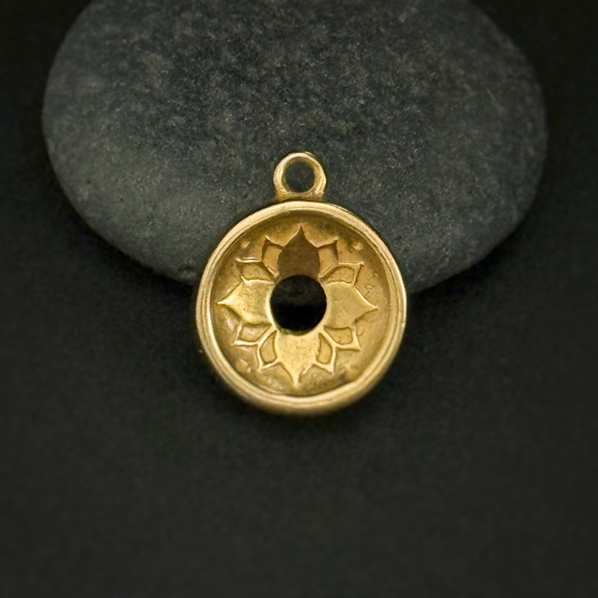 Heart Harmony Pendant, 14mm, “Gold” Bronze