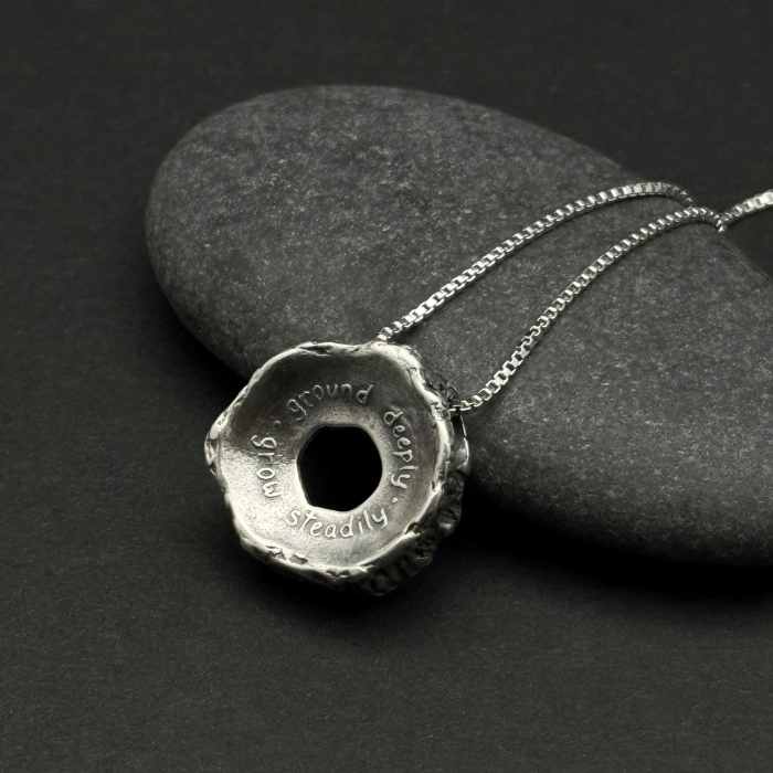Rooted Rings Pendant, 16mm, Sterling