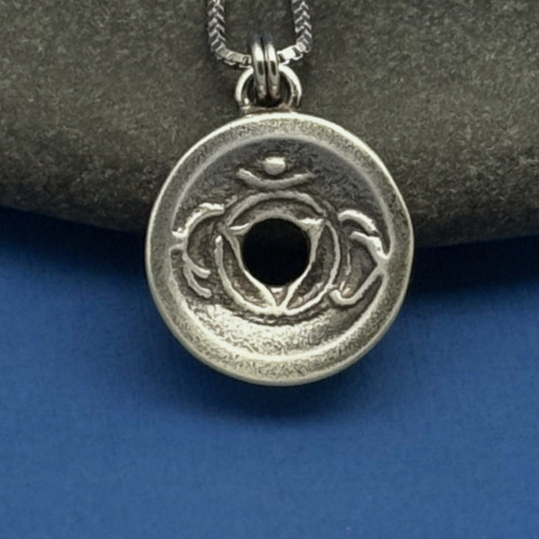 Brow Chakra Pendant, 14mm, Sterling