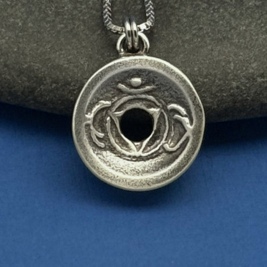 Brow Chakra Pendant, 14mm, Sterling