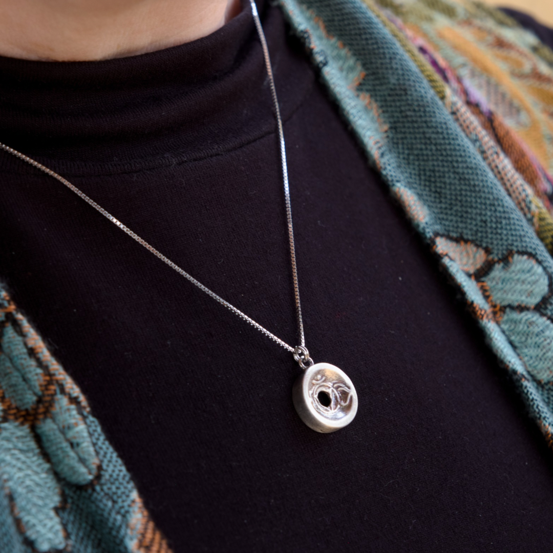 Brow Chakra Pendant, 14mm, Sterling