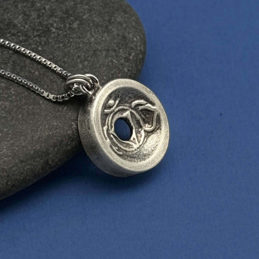Brow Chakra Pendant, 14mm, Sterling