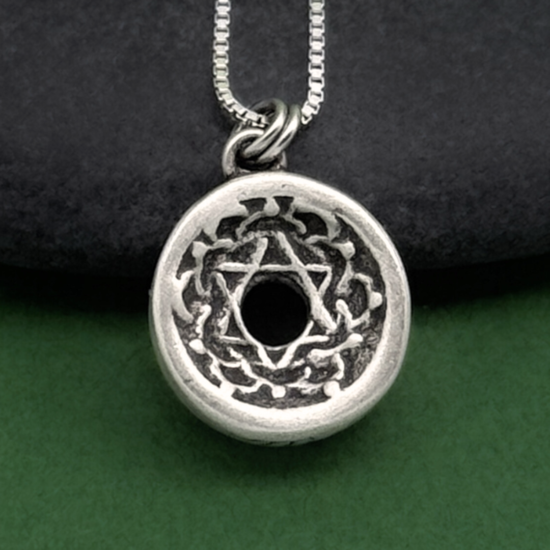 Heart Chakra Pendant, 14mm, Sterling