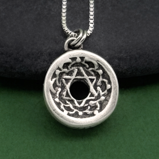 Heart Chakra Pendant, 14mm, Sterling