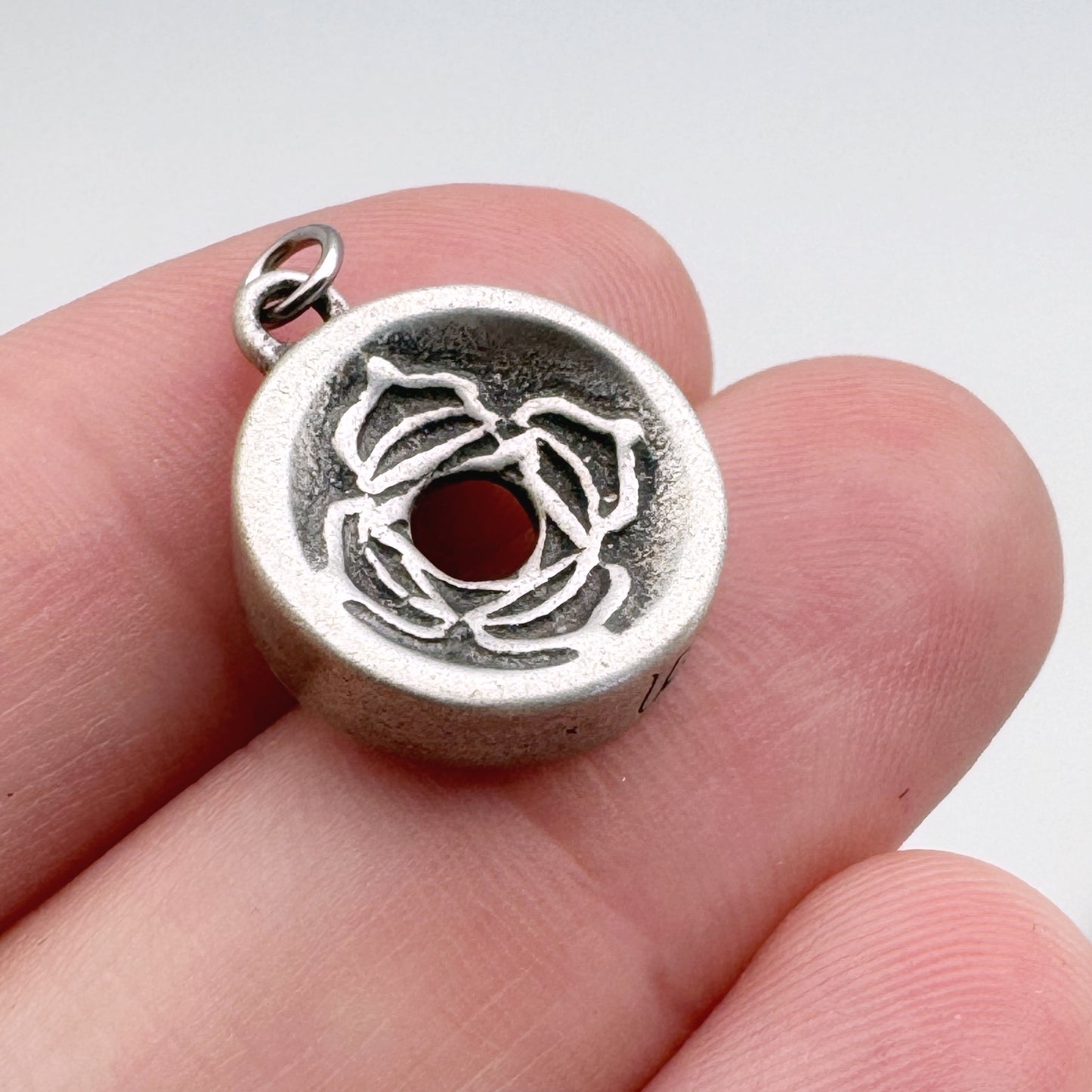 Root Chakra Pendant, 14mm, Sterling