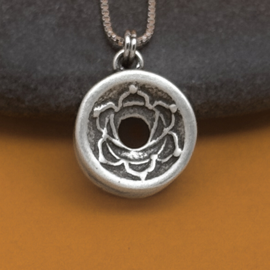 Sacral Chakra Pendant, 14mm, Sterling