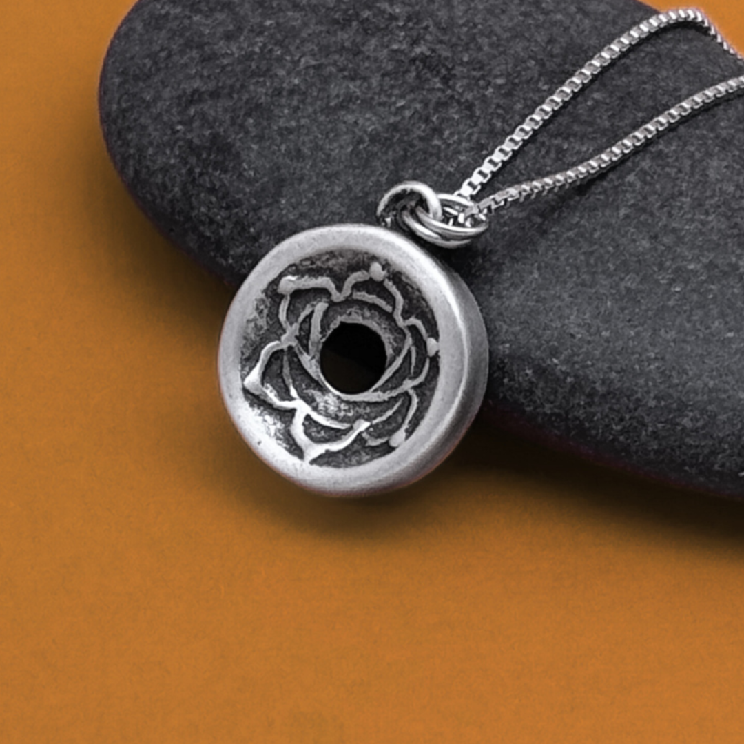 Sacral Chakra Pendant, 14mm, Sterling