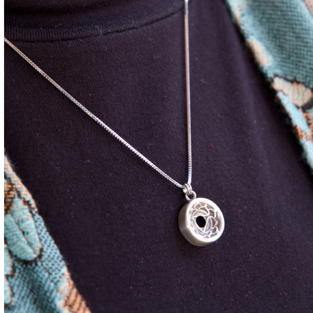Solar Chakra Pendant, 14mm, Sterling