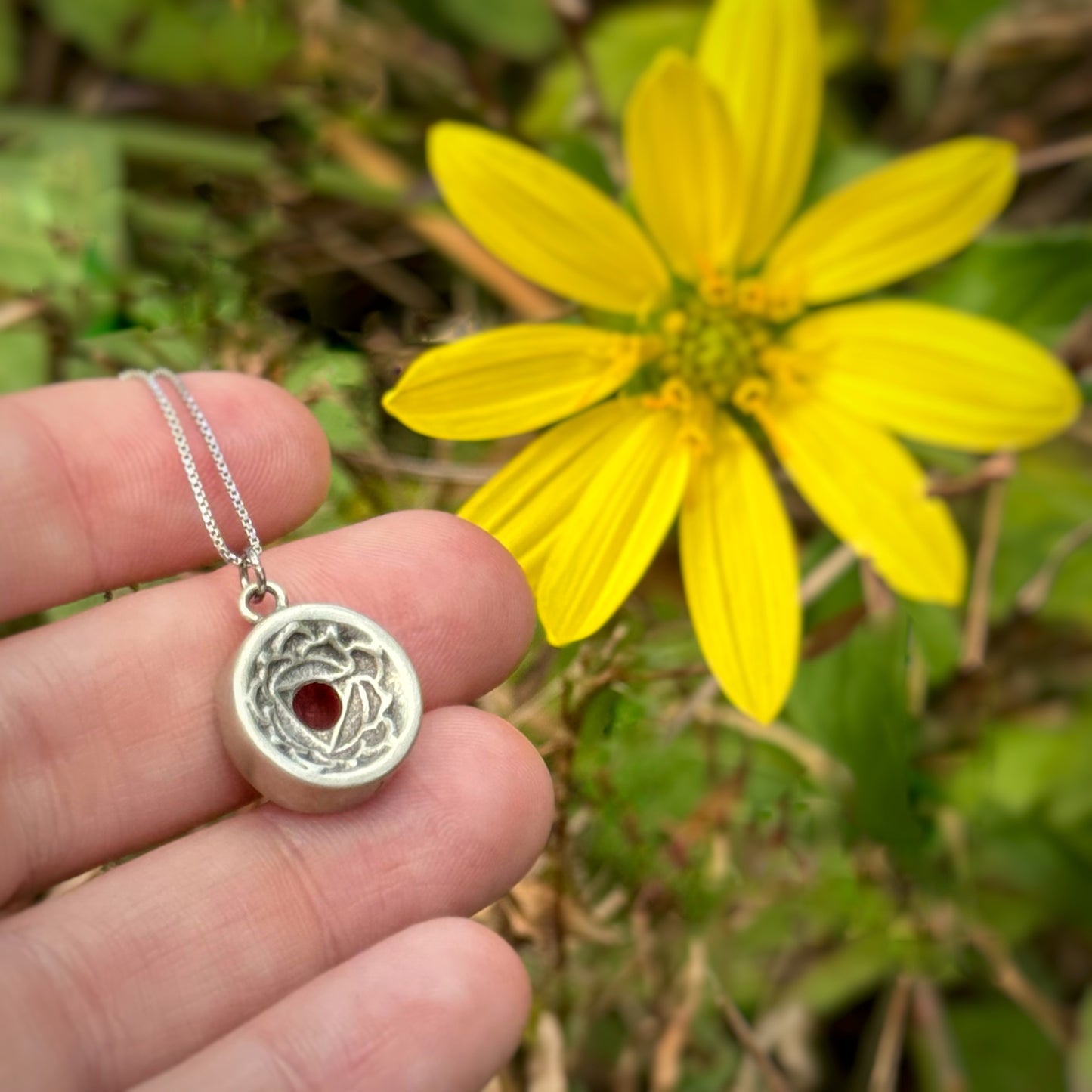 Solar Chakra Pendant, 14mm, Sterling