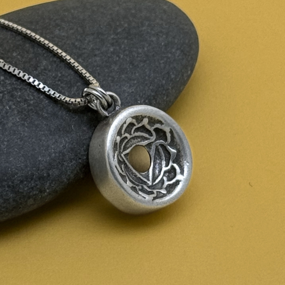Solar Chakra Pendant, 14mm, Sterling