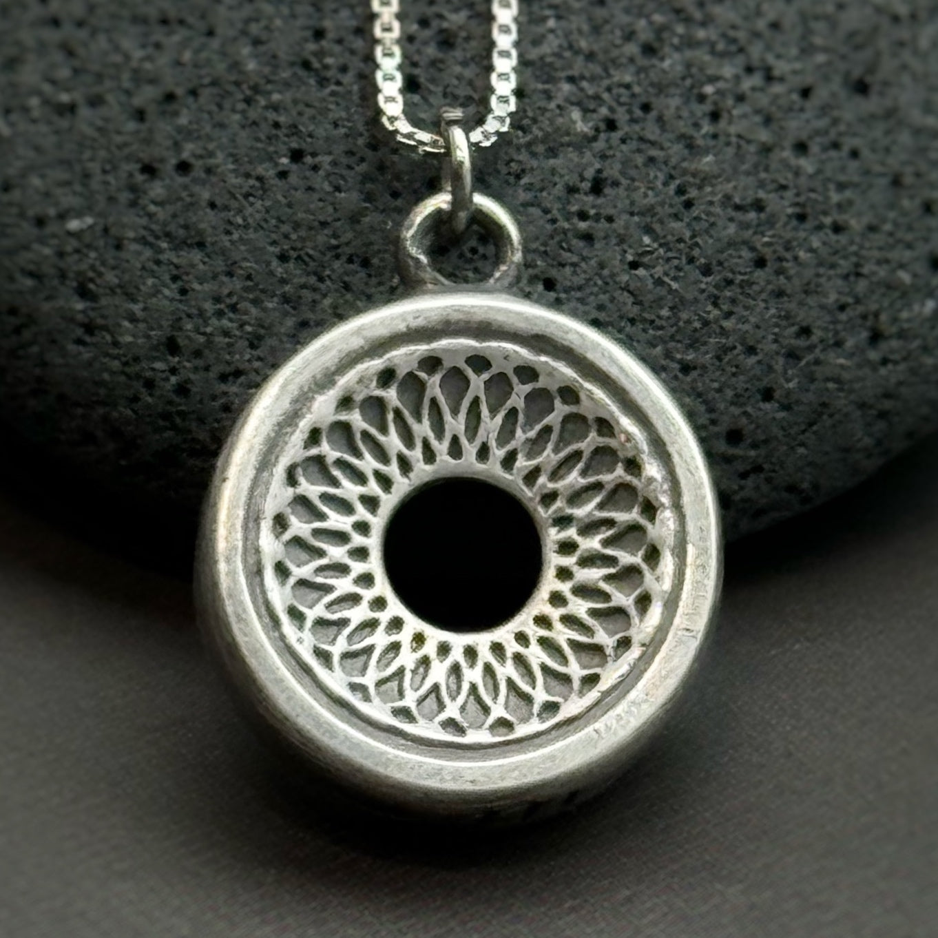 Current Clarity, 14mm Sterling Silver Pendant
