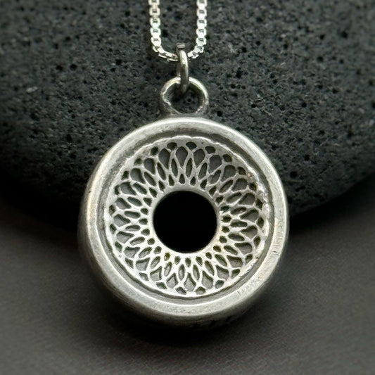 Current Clarity, 14mm Sterling Silver Pendant