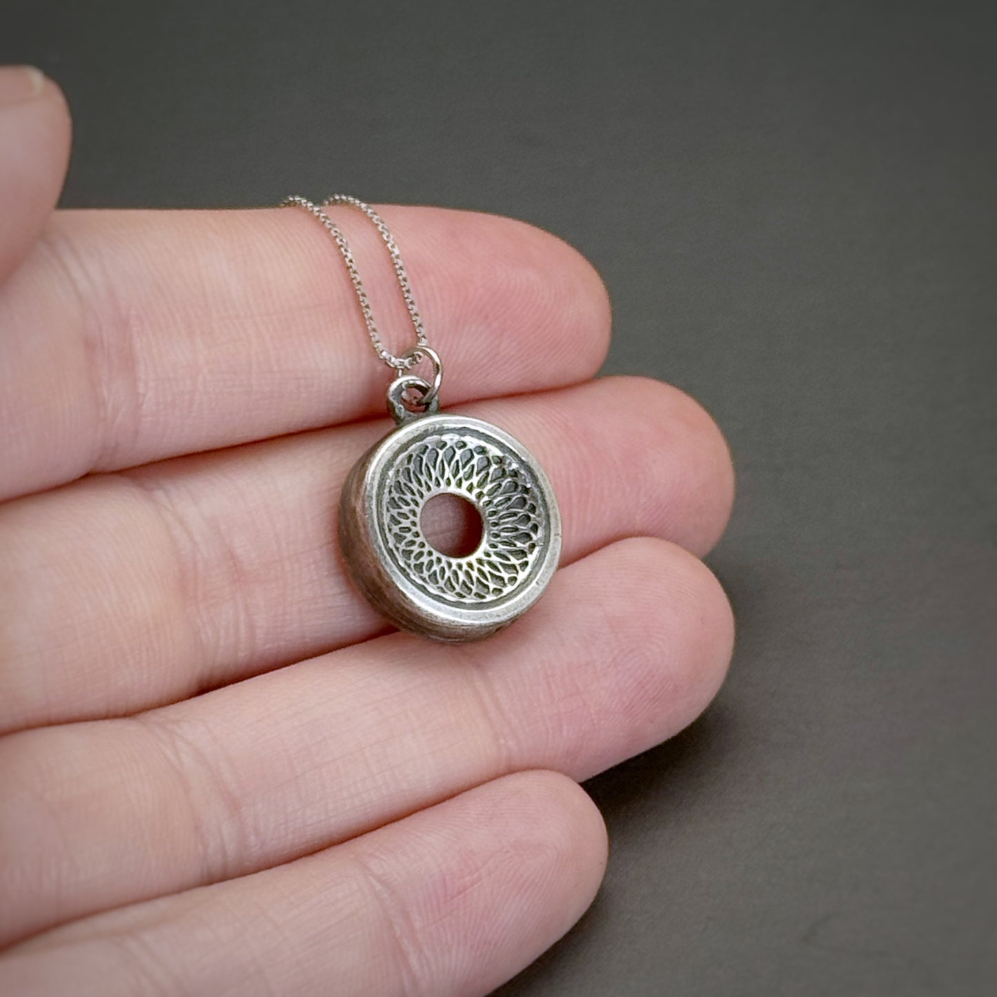Current Clarity, 14mm Sterling Silver Pendant