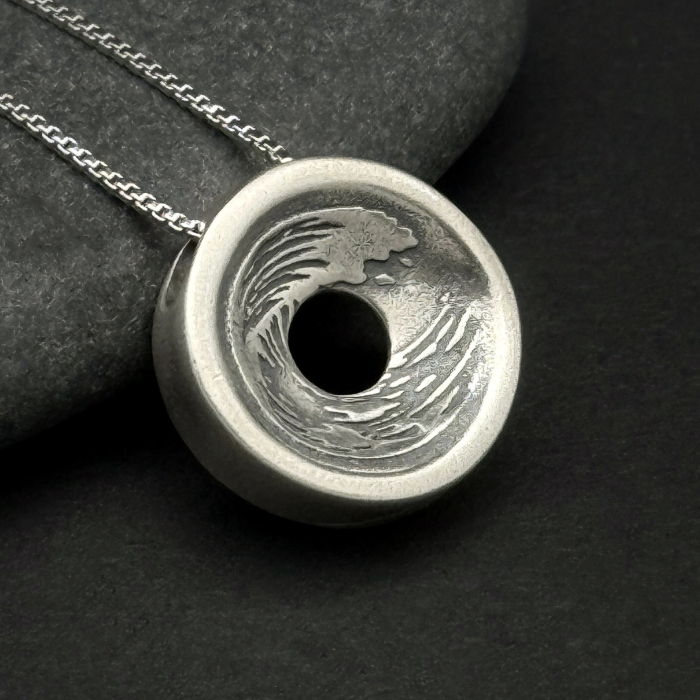 Endless Ocean Pendant, 16mm,  Sterling