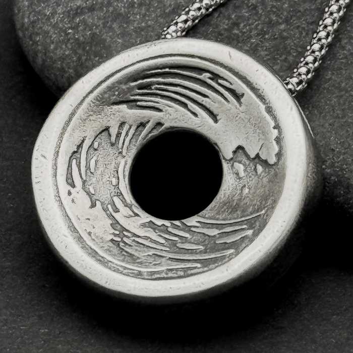 Endless Ocean Pendant, 24mm, Sterling