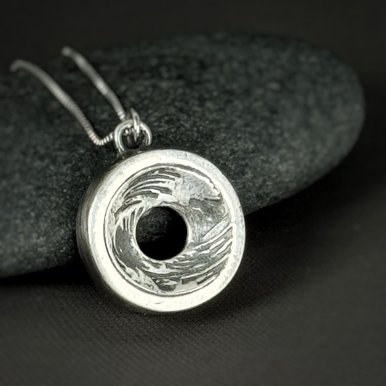 Endless Ocean, 14mm Sterling Silver Pendant