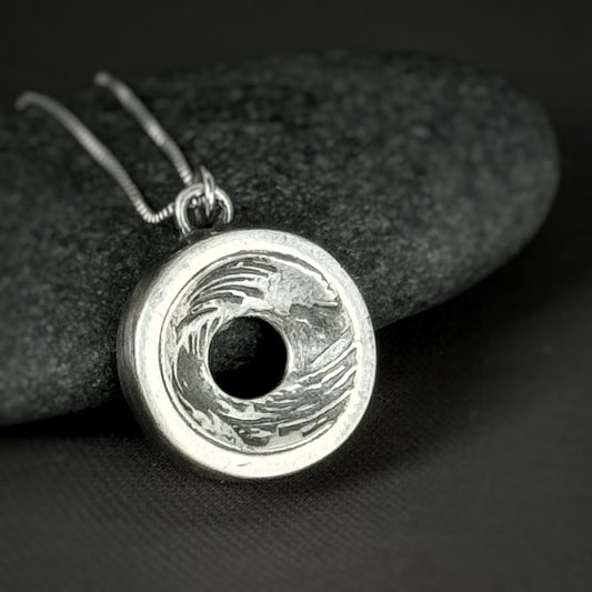 Endless Ocean, 14mm Sterling Silver Pendant