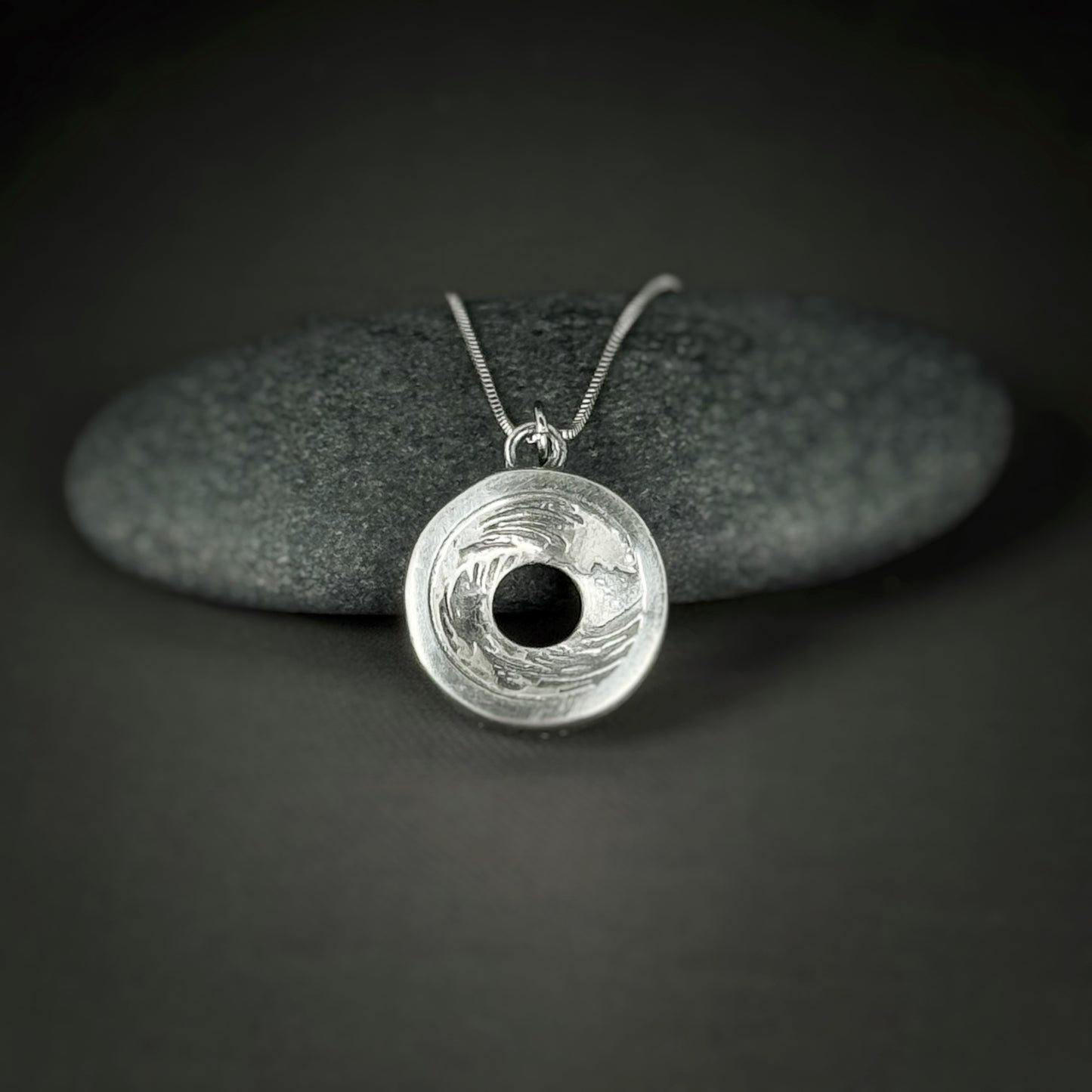 Endless Ocean, 14mm Sterling Silver Pendant