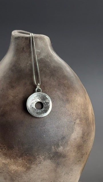 Endless Ocean, 14mm Sterling Silver Pendant