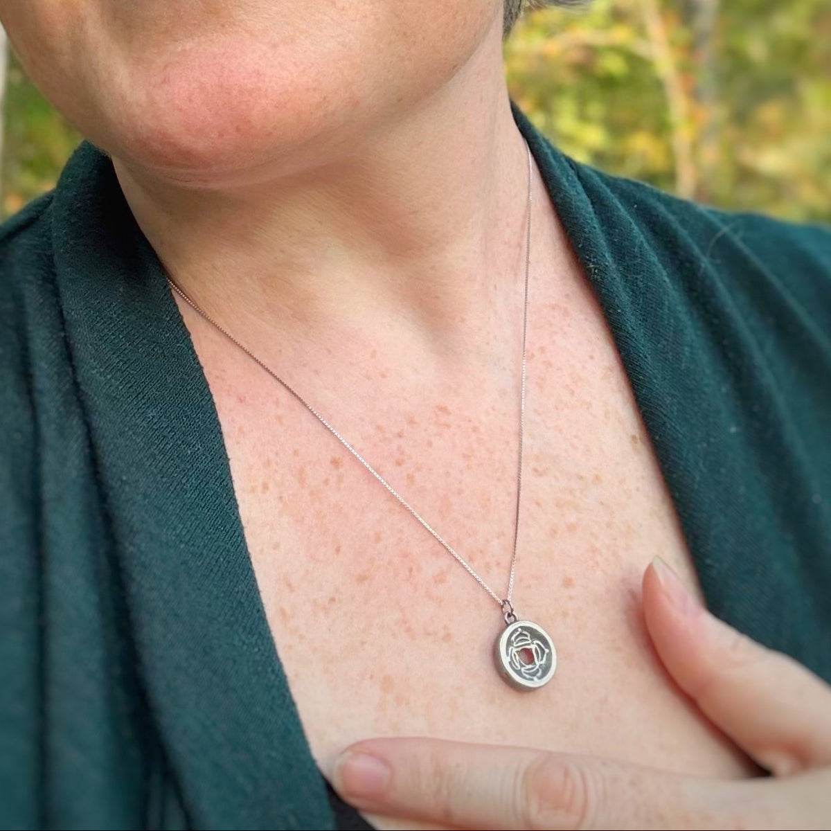 Grit n Grace Pendant, 14mm, Sterling