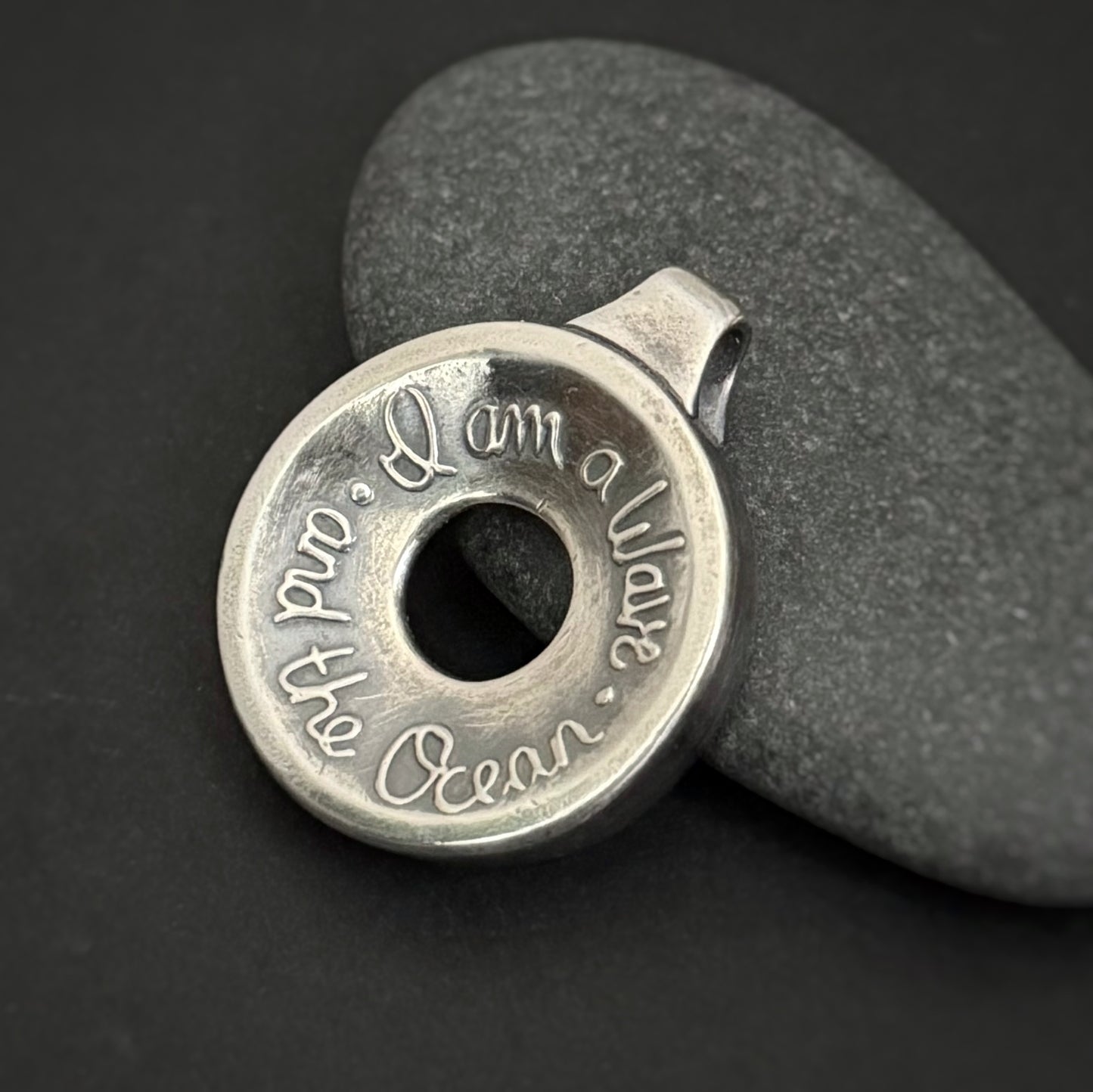 Endless Ocean Pendant - 24mm w/Bail, 22K Accents (#8 A, B, C)
