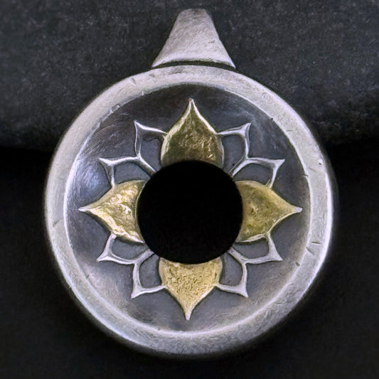 Heart Harmony Pendant - 20mm w/Bail, 22K Gold Accents (#18)