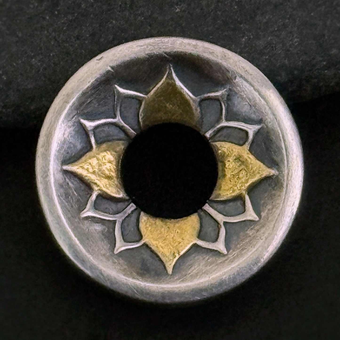 Heart Harmony Pendant - 19mm, 22K Gold Accents (#16 B)