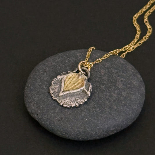 Lotus Petal, 10mm, FS/22k, 18" 14k Gold Filled Chain (#28)