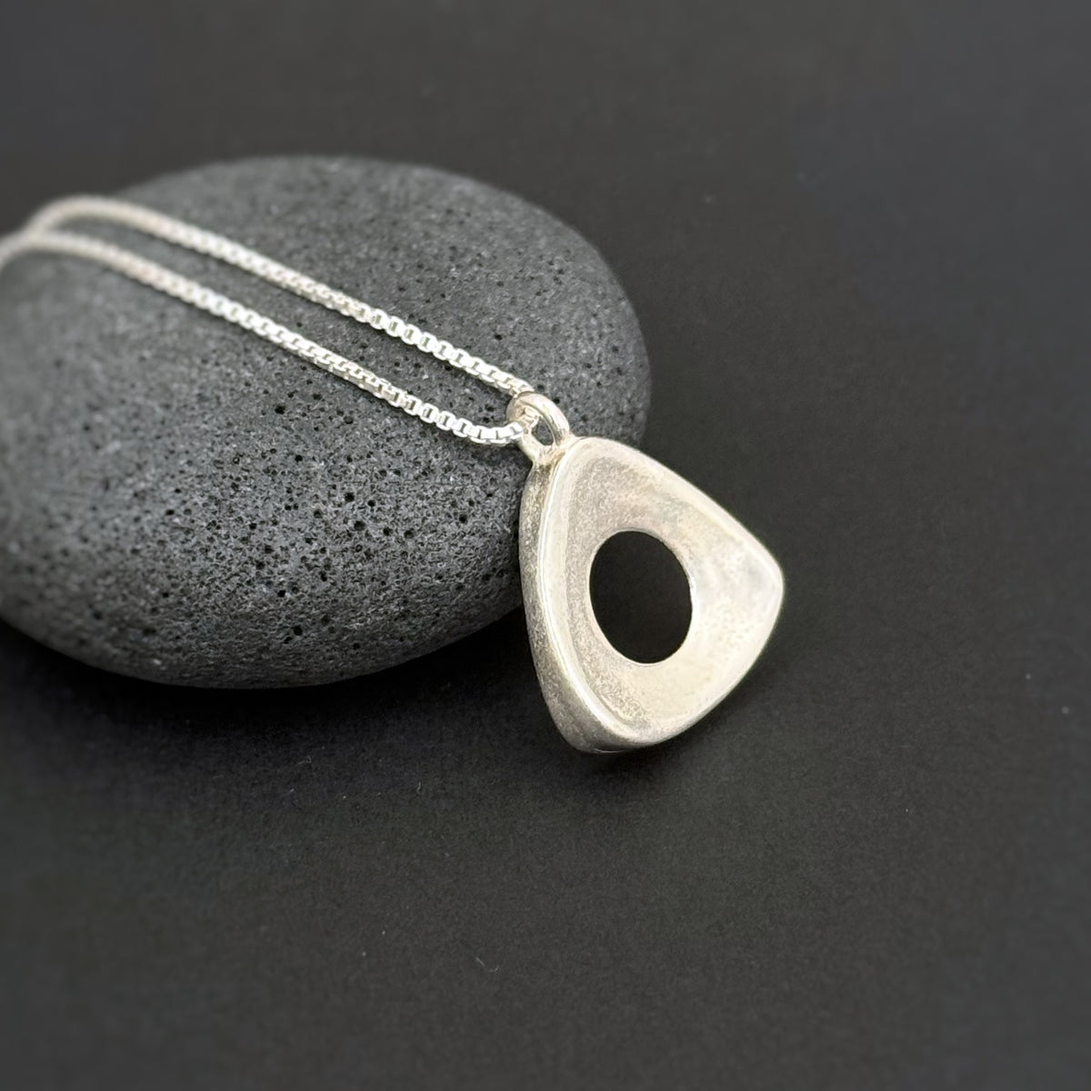 Pure & Simple Up Triangle Pendant, 17mm, Sterling Silver