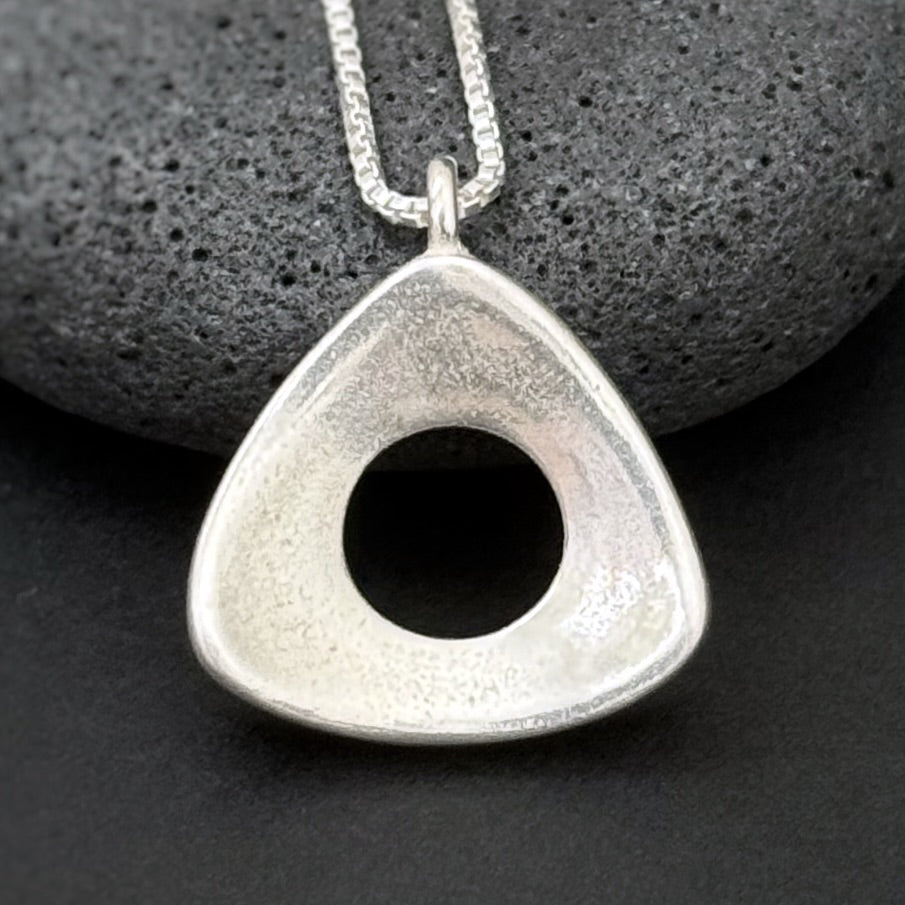 Pure & Simple Up Triangle Pendant, 17mm, Sterling Silver