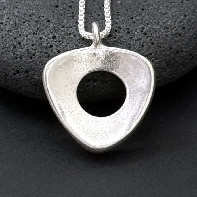 Pure & Simple Down Triangle Pendant, 17mm, Sterling Silver