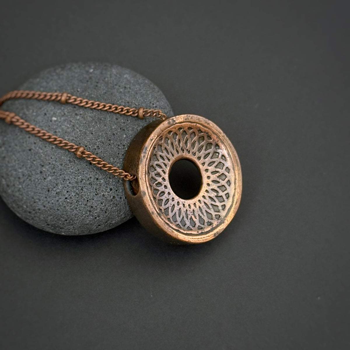 Torus Pendant, 25mm, Copper
