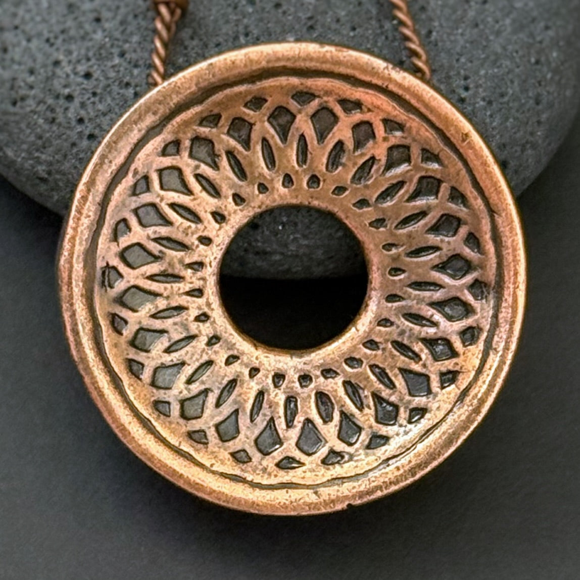 Torus Pendant, 25mm, Copper
