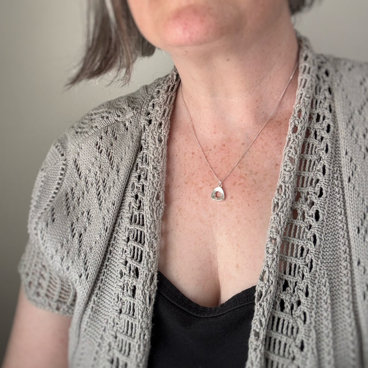 Pure & Simple Up Triangle Pendant, 14mm, Sterling Silver
