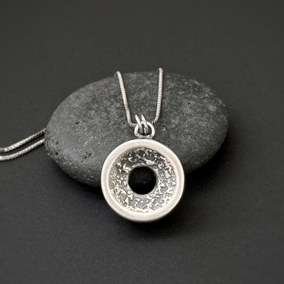 Grit n Grace Pendant, 14mm, Sterling