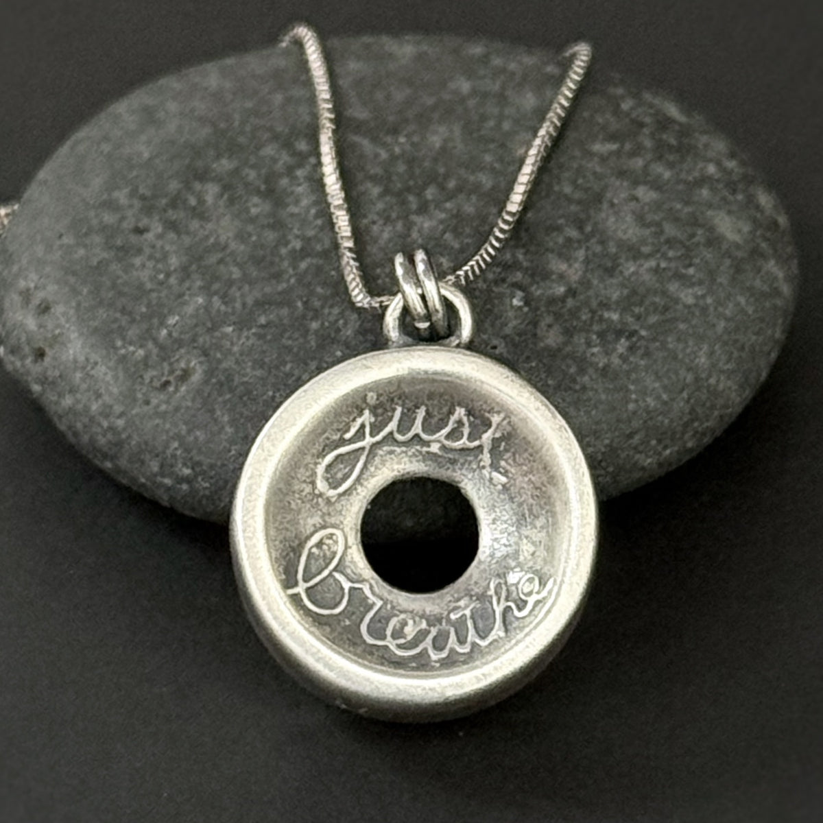 Grit n Grace Pendant, 14mm, Sterling