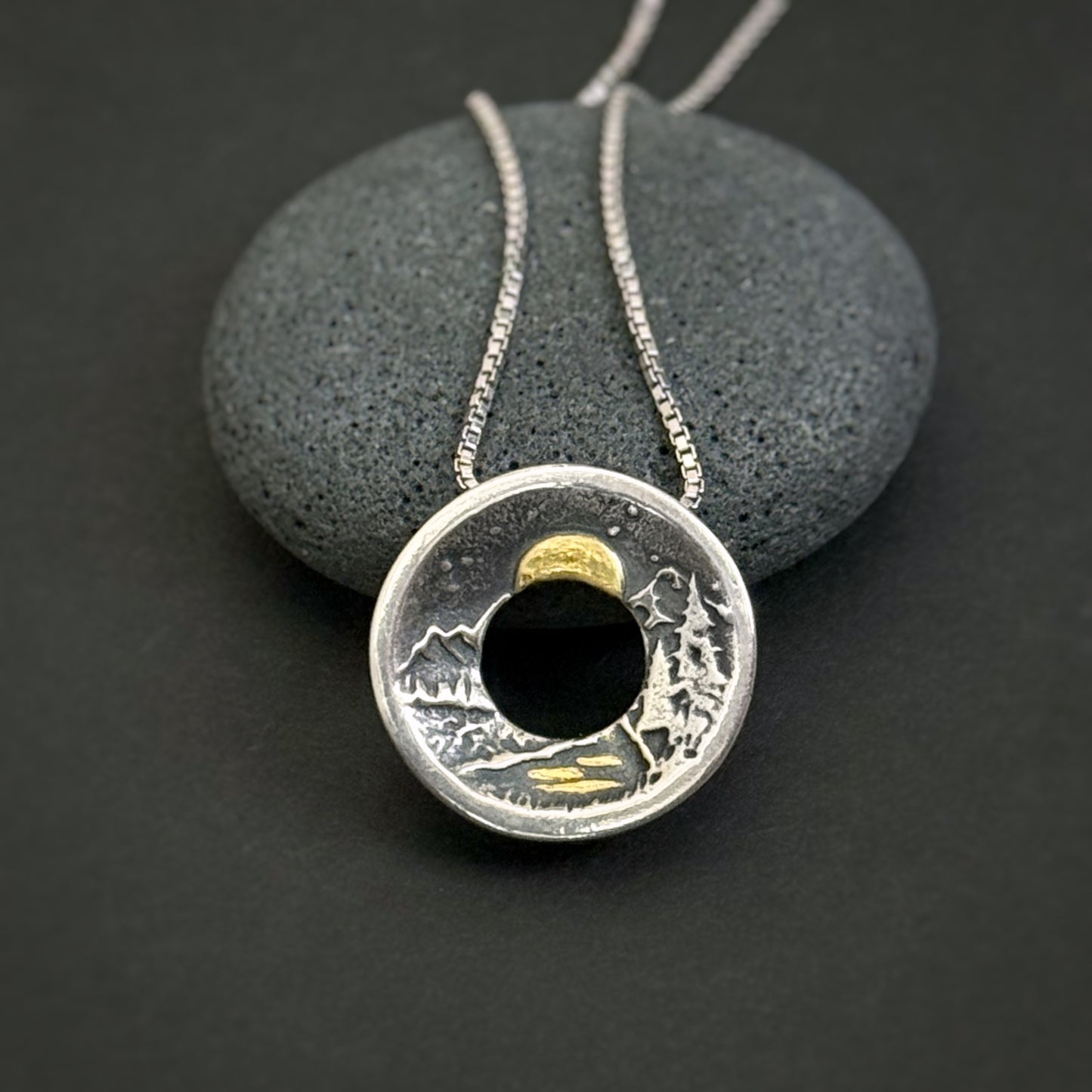 Sacred Land w 22K Gold Accents, 20mm