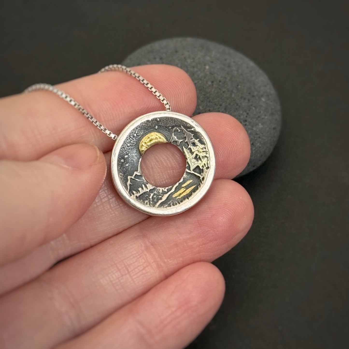 Sacred Land w 22K Gold Accents, 20mm