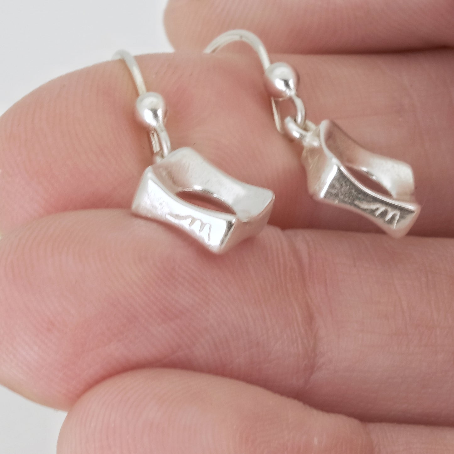 P&S Earrings, Diamond, Sterling 10mm