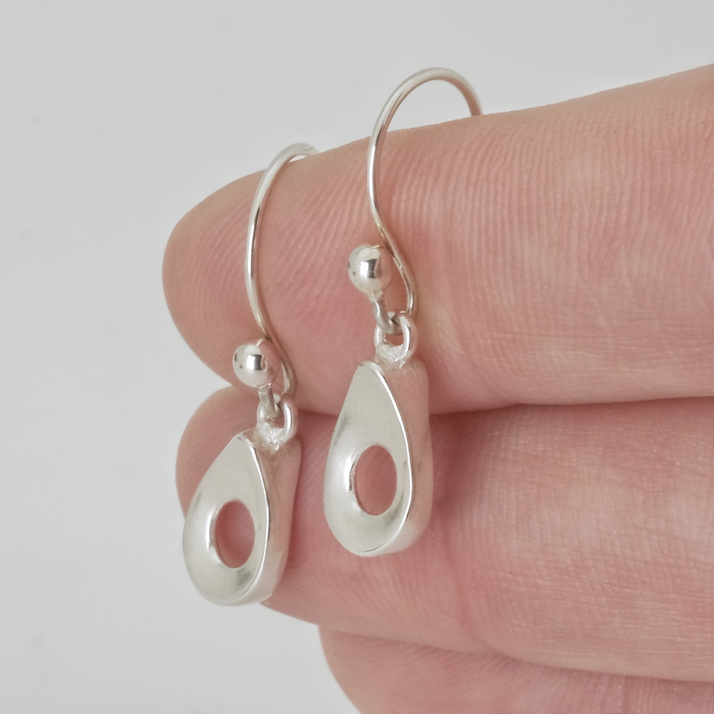P&S Earrings, Teardrop, Sterling 10mm