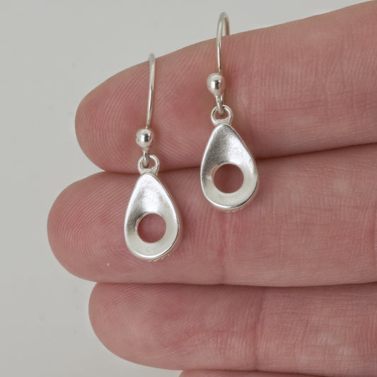 P&S Earrings, Teardrop, Sterling 10mm