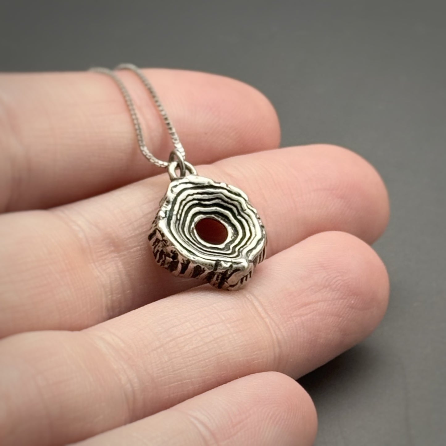 Rooted Rings, 14mm Sterling Silver Pendant