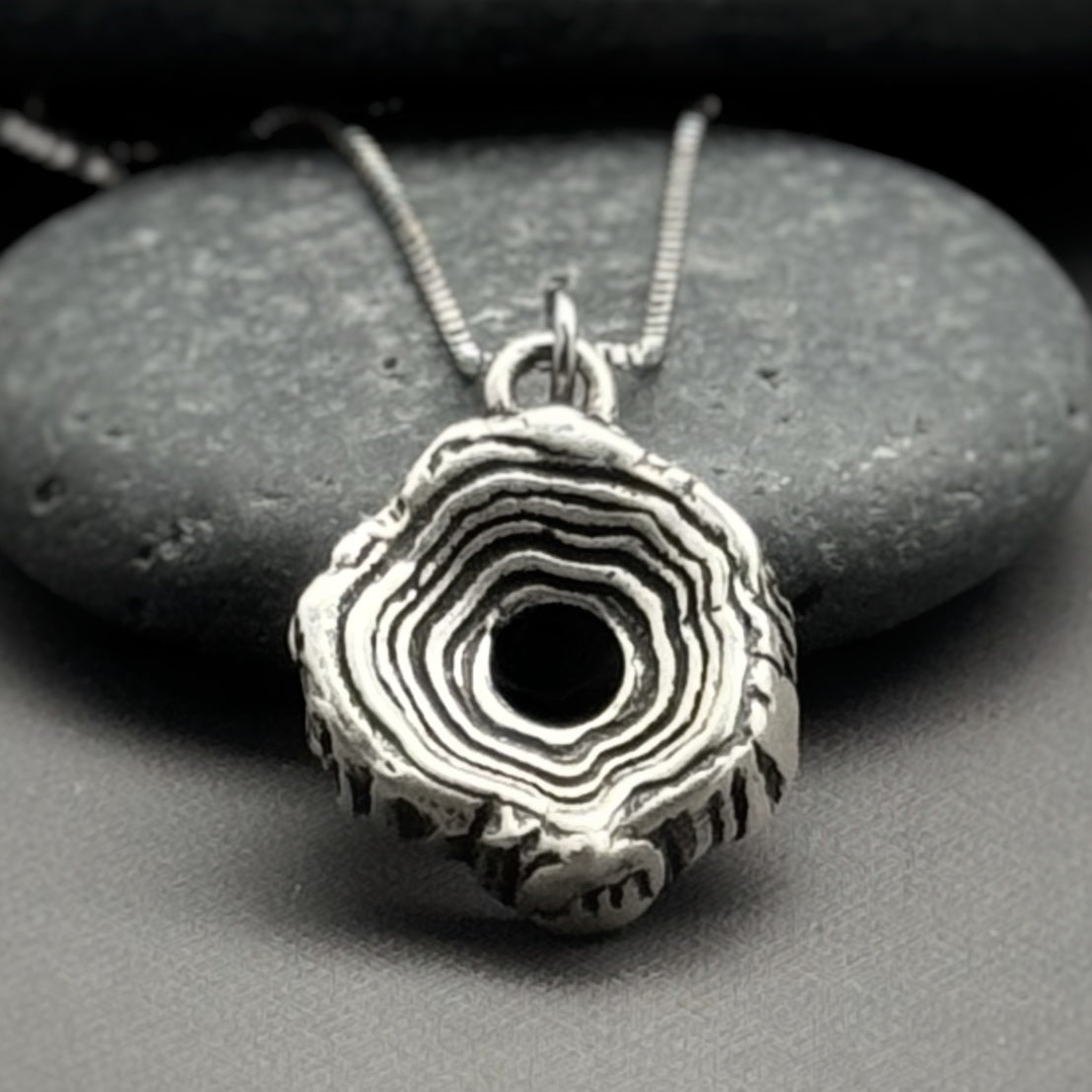 Rooted Rings, 14mm Sterling Silver Pendant